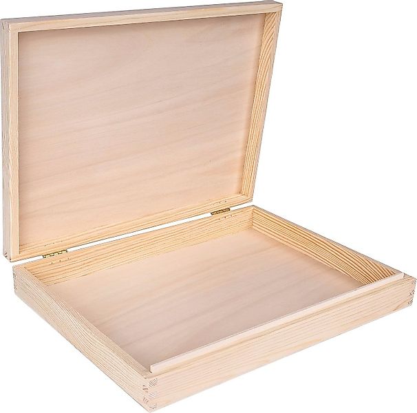Creative Deco Holzkiste A4 mit Deckel Unlackierte Aufbewahrungsbox, Holzbox günstig online kaufen
