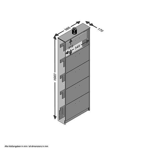 FMD Schuhschrank Step 5 Schuhkipper mit 5 Schuhklappen, Höhe 168,5 cm, Tief günstig online kaufen