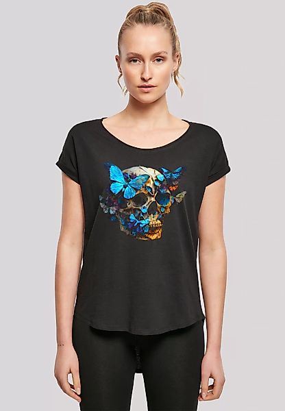 F4NT4STIC T-Shirt "Schmetterling Skull LONG TEE", Print günstig online kaufen