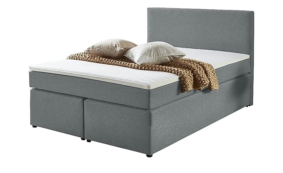 Boxspringbett  Ashbourne ¦ grau ¦ Maße (cm): B: 140 H: 105 Betten > Einzelb günstig online kaufen