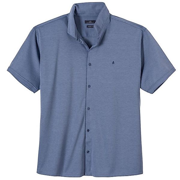 RAGMAN Poloshirt Große Größen Herren Poloshirt durchgeknöpft rauchblau Soft günstig online kaufen