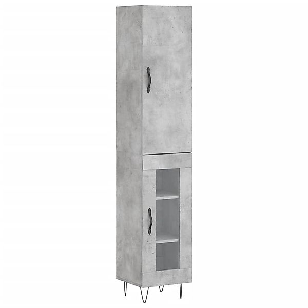 vidaXL Highboard Betongrau 34,5x34x180 cm Holzwerkstoff 3199077 günstig online kaufen