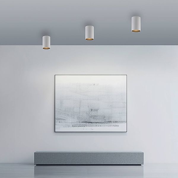 PURE LED-Bad-Deckenlampe Point, weiß, Ø 6 cm, Metall, IP44 günstig online kaufen