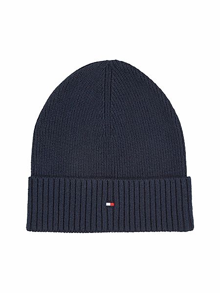 Tommy Hilfiger Strickmütze "TH FLAG PIMA COTTON BEANIE" mit Logostickerei günstig online kaufen