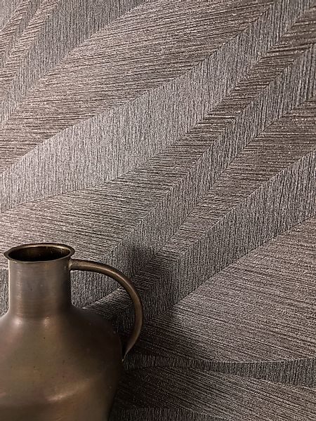 Newroom Vliestapete, Braun Tapete Glamour Wellen günstig online kaufen