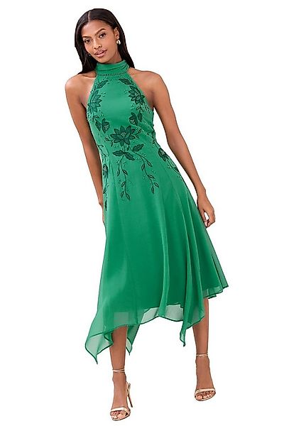 LIPSY Midikleid Lipsy Midikleid mit Neckholder und Blumenstickerei (1-tlg) günstig online kaufen