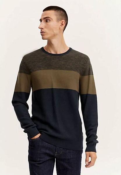 Blend Strickpullover Gestreifter Strickpullover Knitted Langarm Sweater aus günstig online kaufen