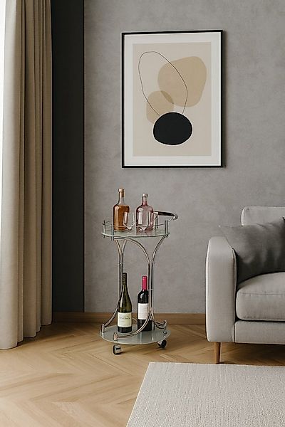 moebel-direkt-online Servierwagen wahlweise mit Weißglas oder mit Schwarzgl günstig online kaufen