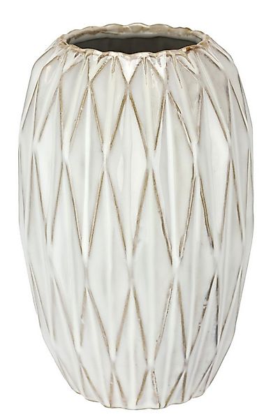 I.GE.A. Dekovase Vase aus Keramik (1 St), Blumentopf geriffelt Zylinderform günstig online kaufen