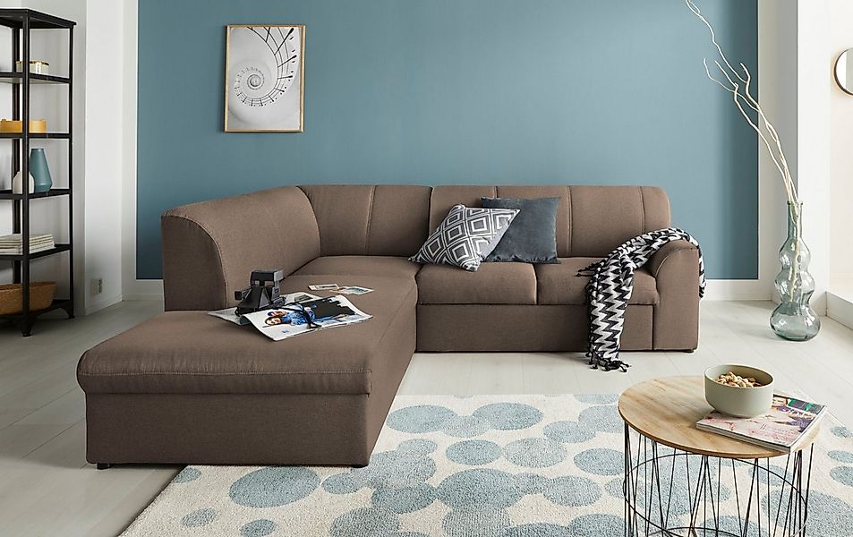 DOMO collection Ecksofa "Topper zeitlos elegant, kompakte Stellmaße, OTTOs günstig online kaufen