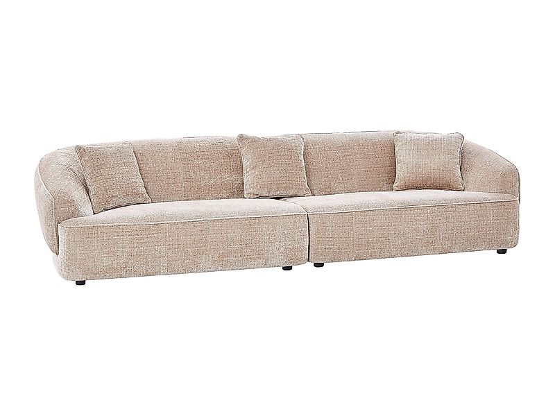4-Sitzer-Sofa aus strukturiertem Stoff – Beige – ZULIAKA günstig online kaufen