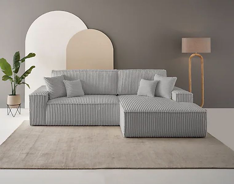 OTTO home Ecksofa »FINNLEY, L-Form 257 cm, Schlafsofa« mit Bettkasten, in B günstig online kaufen
