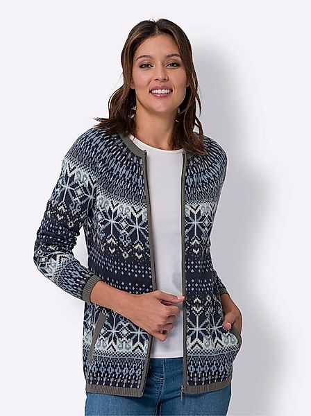 Sieh an! Strickjacke Jacquardstrickjacke . günstig online kaufen