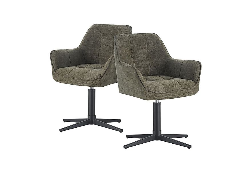 DUBI Möbel Drehstuhl THOMAS-KIRA 2er-Set, X-Gestell 360° drehbar mit Rückho günstig online kaufen