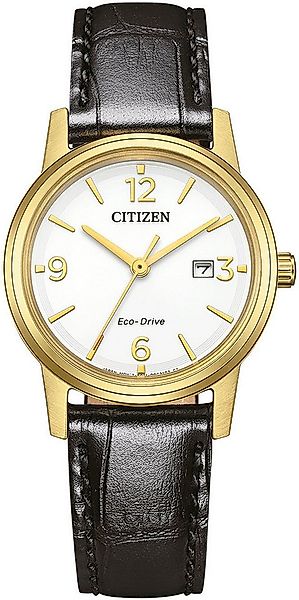 Citizen Solaruhr EW2722-01A, Armbanduhr, Damenuhr, Lederarmband, analog, Da günstig online kaufen