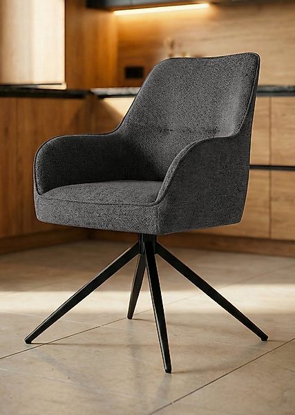 Massivart® Polsterstuhl drehbar 360 Grad, Esszimmerstuhl, Taschenfederkern günstig online kaufen