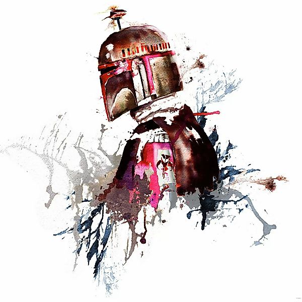 Disney Fototapete Star Wars Boba Fett Weiß und Rot 250 x 280 cm 612095 günstig online kaufen