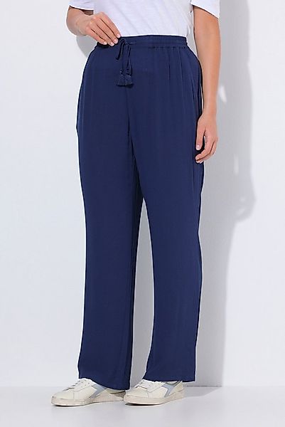 Ulla Popken Funktionshose Hose Rose weites Bein Elastikbund Krepp günstig online kaufen