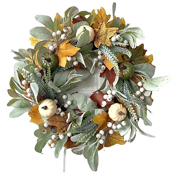 Kunstkranz Türkranz für Herbstdeko,Herbstkranz Kürbis Dekorative günstig online kaufen