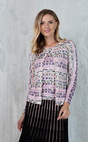 Passioni Cardigan Twinset mit strukturiertem Trompe günstig online kaufen