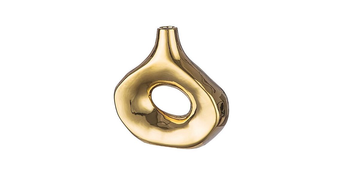 GILDE Dekovase Goldene Vase Malta 23cm oder 18cm günstig online kaufen