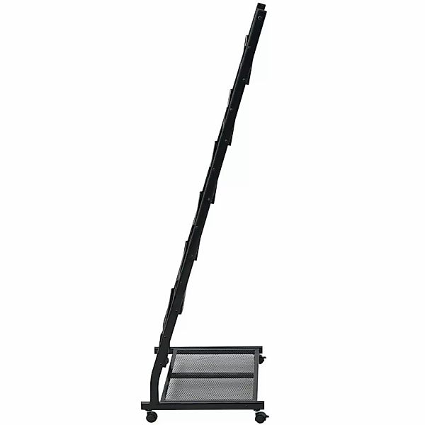 vidaXL Zeitungsständer Zeitschriftenständer 47,5×43×133 cm Schwarz günstig online kaufen