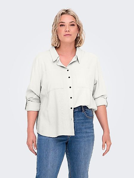 ONLY CARMAKOMA Langarmbluse "CARYASMIN-CARO L/S LINEN SHIRT PNT" günstig online kaufen