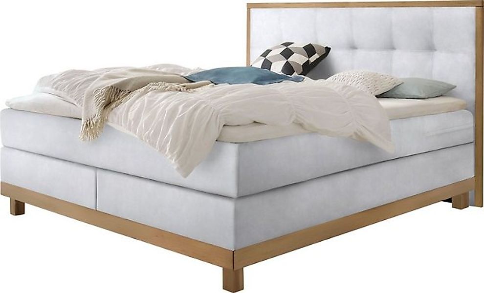 HASENA Boxspringbett Chalet, Boxspringbett, Kopfteil in massiver Eiche, Eic günstig online kaufen