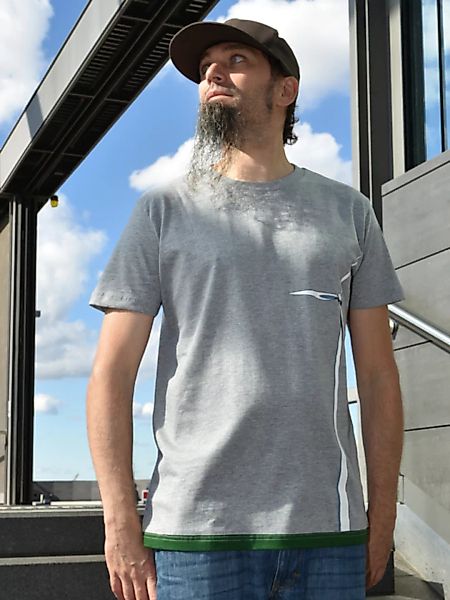 Windrad Grau Meliert Boy-t-shirt günstig online kaufen