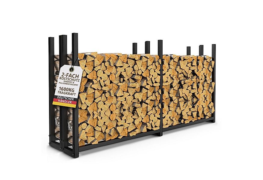 LAWA Living and Lifestyle Kaminholzregal mit Abdeckplane aus Metall 2er SET günstig online kaufen