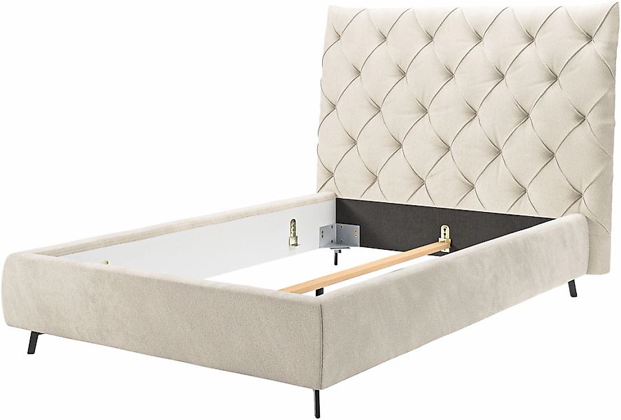 Leonique Polsterbett "Maxime, in 4 Breiten bis 200cm, auch in Leder" Kopfte günstig online kaufen