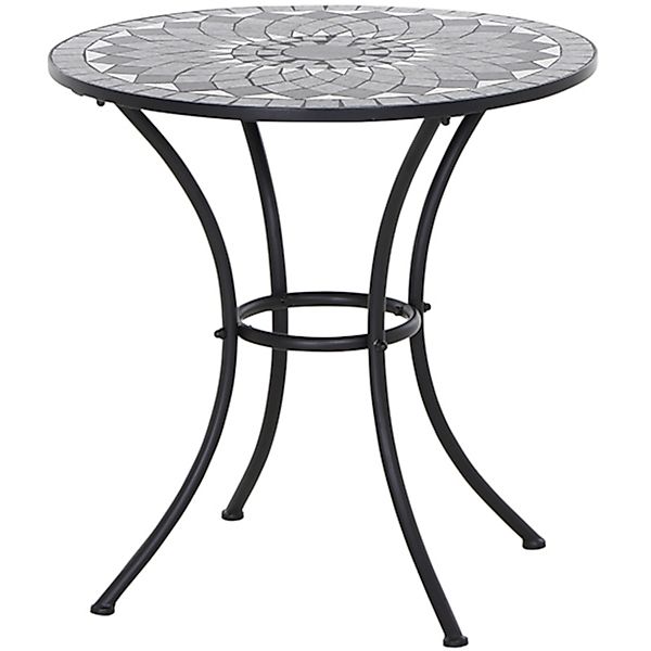 Siena Garden Gartentisch Como Rund Grau 70 cm x 70 cm günstig online kaufen