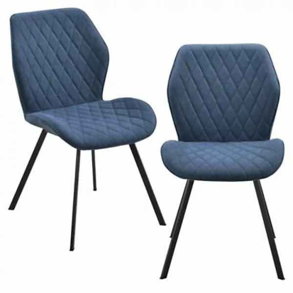 en.casa 2x Stühle in verschiedenen Farben Gepolstert mit Textilbezug Esszim günstig online kaufen
