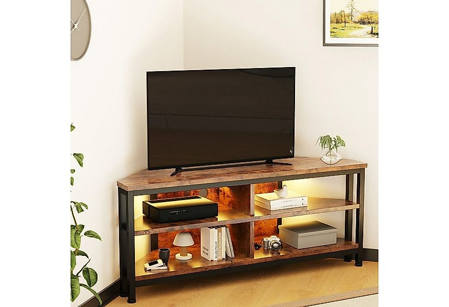 Dripex Lowboard TV Eckschrank Eckkommode Schrank mit LED Beleuchtung, Breit günstig online kaufen