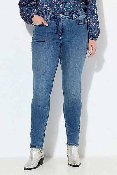 Ulla Popken 5-Pocket-Jeans Jeans Sarah Ziernähte schmales Bein Stretch günstig online kaufen