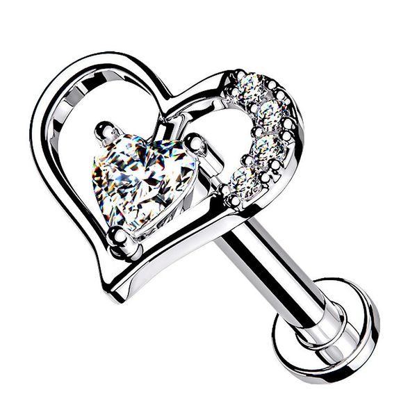 Taffstyle Piercing-Set Labret Piercing Stecker flach günstig online kaufen