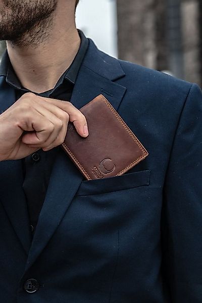 Corno d´Oro Geldbörse Herren Leder RFID Handmade Portemonnaie mit Münzfach günstig online kaufen