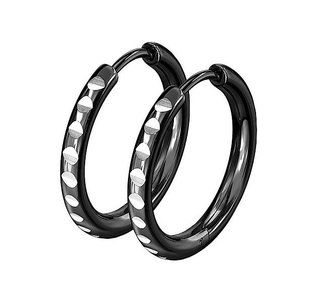 Taffstyle Paar Creolen 1 Paar Ohrringe Creolen rundem Schliff Edelstahl Sch günstig online kaufen