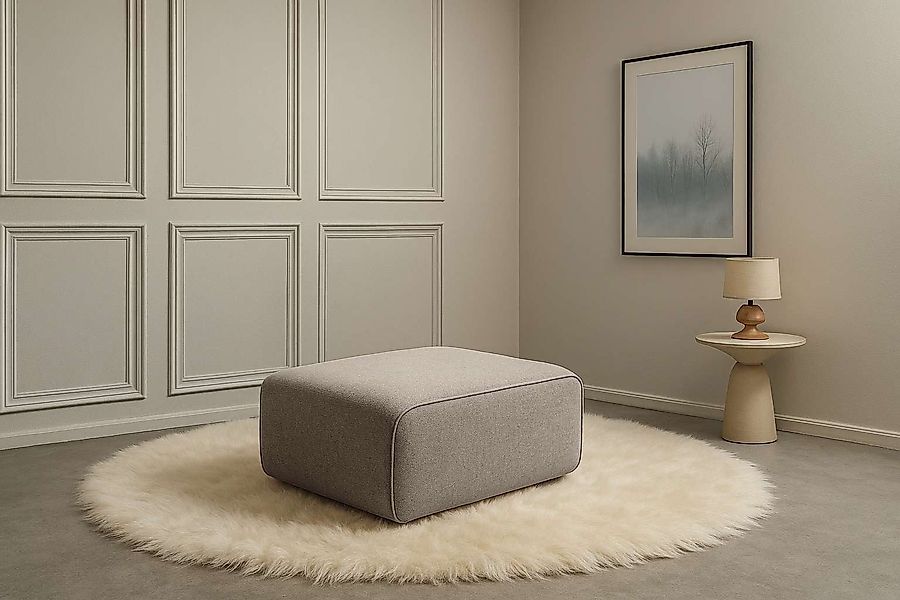 andas Polsterhocker Noord 92/66 cm, mit günstig online kaufen