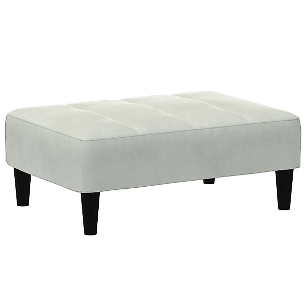 vidaXL Fußhocker Hellgrau 77x55x31 cm Samt Modell 1 günstig online kaufen