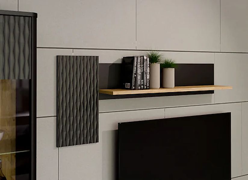 FORTE Wandregal »Fixsmile«, Wandboard im extravaganten Design, strukturiert günstig online kaufen