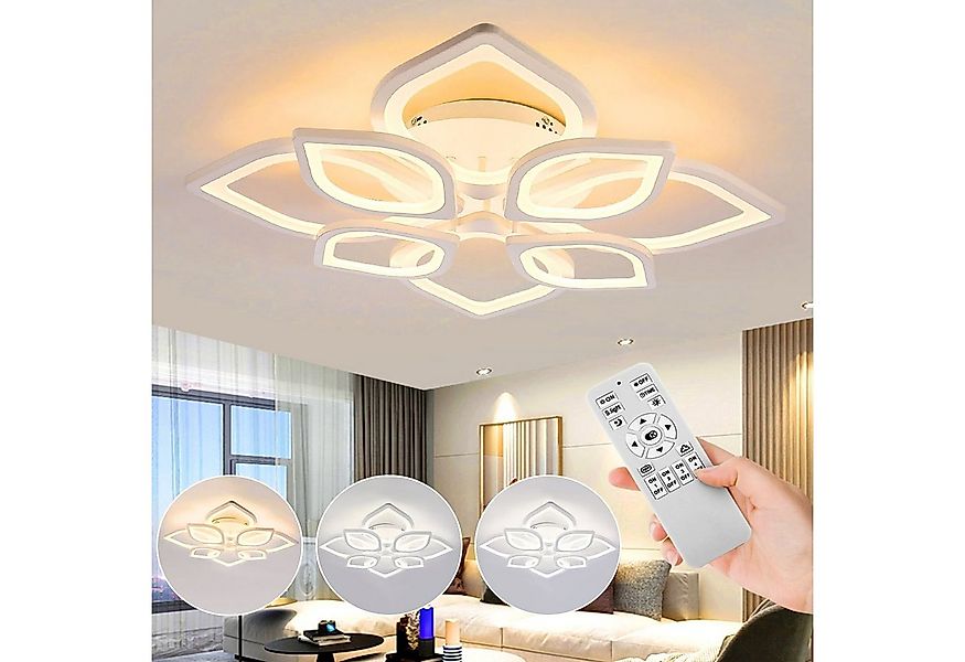 oyajia Deckenleuchte 44W Modern LED Deckenlampe aus Metall, in Blumenförmig günstig online kaufen