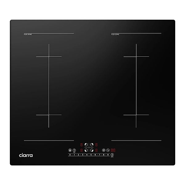CIARRA Induktionskochfeld 60 cm 4-Zonen 9 Stufen BOOST 2-Flex-Zone VM4BFFBI günstig online kaufen