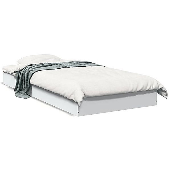 vidaXL Bettgestell, Bettrahmen Weiß 75x190 cm Holzwerkstoff günstig online kaufen
