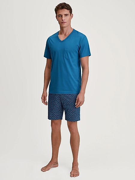CALIDA Shorty "Relax Imprint 2", (2 tlg.), V-Ausschnitt, Brusttasche, Kurza günstig online kaufen
