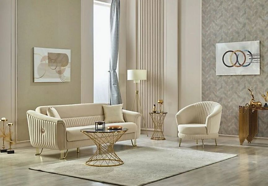 Villa Möbel Polstergarnitur Vega, (Set, 2-tlg), Hand Made Quality, pflegele günstig online kaufen