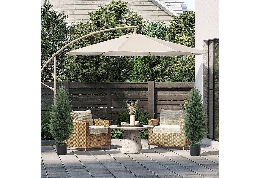 Kunstpflanze Künstliche Pflanzen 2er-Set groß 90 cm Zypresse, HOMCOM, Höhe günstig online kaufen