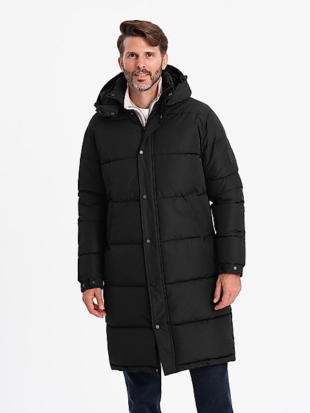 OMBRE Wintermantel Lange Herren-Steppjacke mit abnehmbarer günstig online kaufen