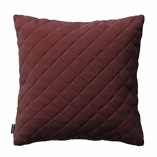 Kissenhülle Mia gesteppt 43x43cm, bordeaux, 43 x 43 cm, Velvet (704-26) günstig online kaufen