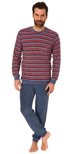 Normann Pyjama Herren Frottee Schlafanzug mit günstig online kaufen